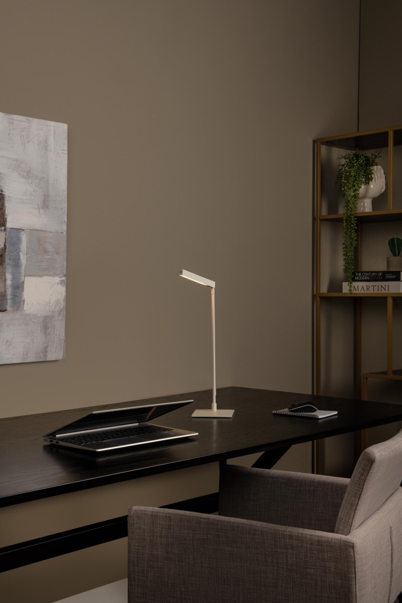 Lucide LAVALE - Stolná lampa - LED Dim.K/2700K - Biela